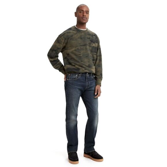 NWT Levi’s Mens 501 Straight Leg Button Fly 2 way Stretch Jeans 34/32 - Picture 1 of 7